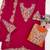 Magenta color stylish chinon fabric designer embroidered palazzo dress