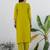 lemon fancy blended cotton kurta set