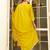 yellow fancy silk blend kurta set