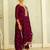 purple fancy silk blend kurta set