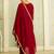 maroon fancy silk blend kurta set