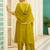 lemon fancy silk blend kurta set