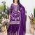 purple fancy pure silk kurta set