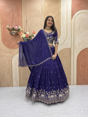 Elephant Threadwork Lehenga Choli Set 1
