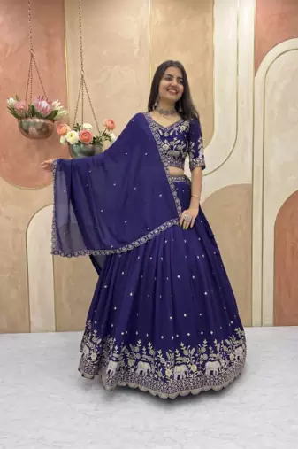 Elephant Threadwork Lehenga Choli Set