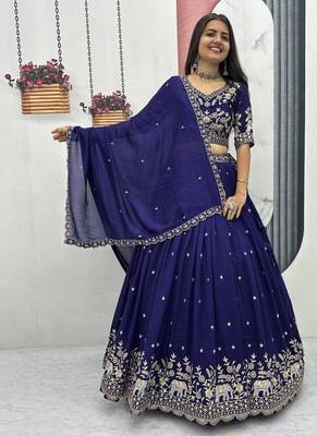 Elephant Threadwork Lehenga Choli Set 1