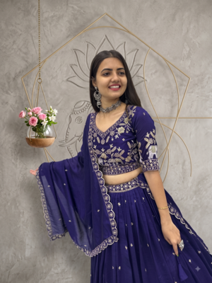 Elephant Threadwork Lehenga Choli Set 2