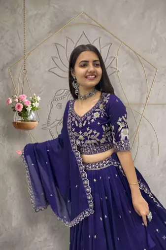 Elephant Threadwork Lehenga Choli Set