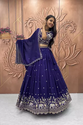 Elephant Threadwork Lehenga Choli Set