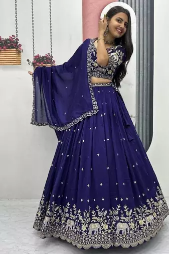 Elephant Threadwork Lehenga Choli Set