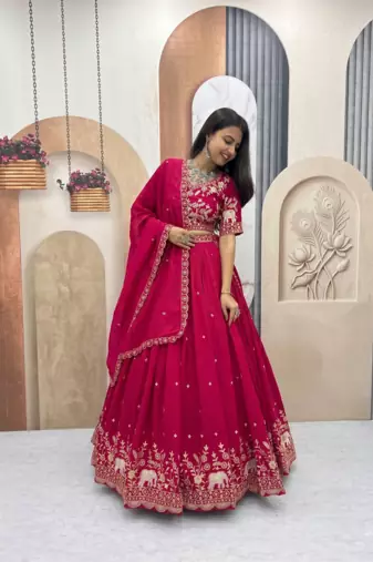 Elephant Threadwork Lehenga Choli Set