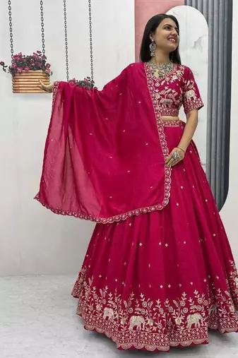 Elephant Threadwork Lehenga Choli Set