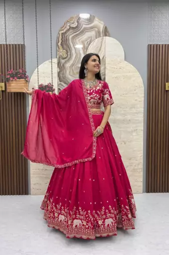 Elephant Threadwork Lehenga Choli Set