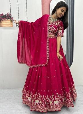 Elephant Threadwork Lehenga Choli Set 3