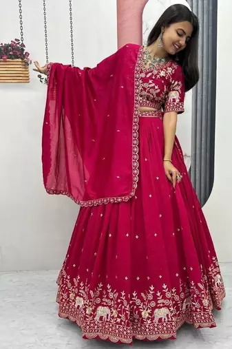 Elephant Threadwork Lehenga Choli Set