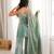 Sea green embroidered kurta palazzo pant with dupatta