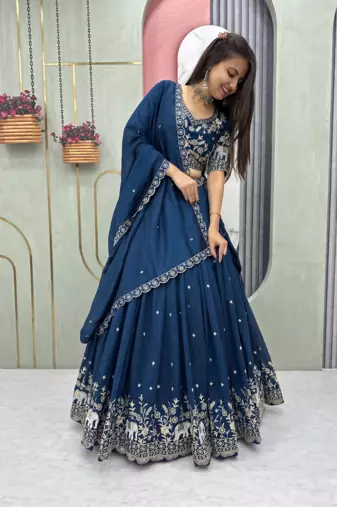 Elephant Threadwork Lehenga Choli Set