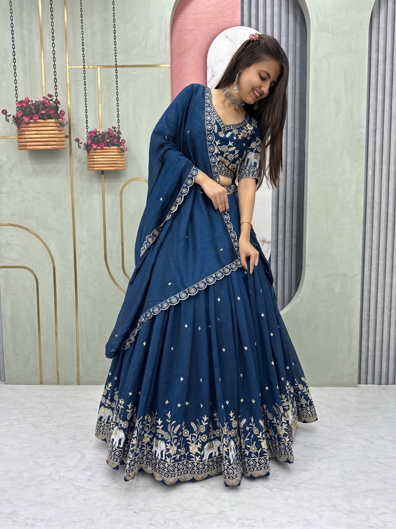 Elephant Threadwork Lehenga Choli Set