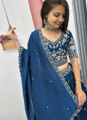 Elephant Threadwork Lehenga Choli Set 2