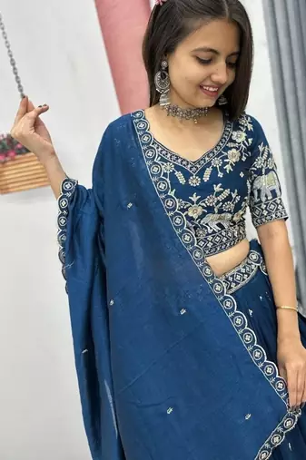 Elephant Threadwork Lehenga Choli Set
