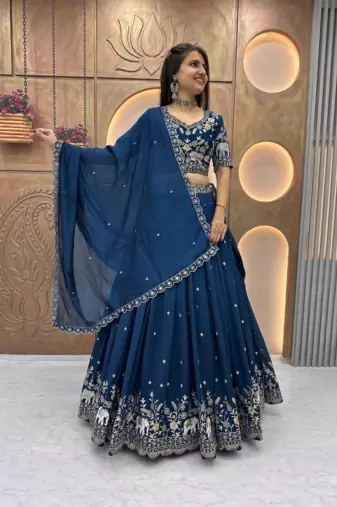 Elephant Threadwork Lehenga Choli Set