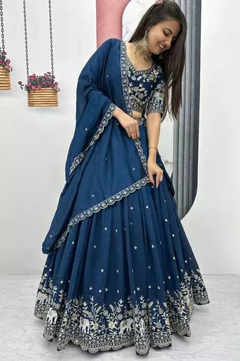 Elephant Threadwork Lehenga Choli Set