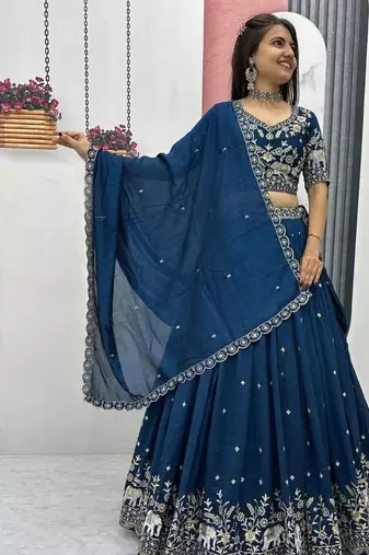 Elephant Threadwork Lehenga Choli Set