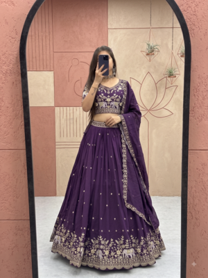 Elephant Threadwork Lehenga Choli Set 1