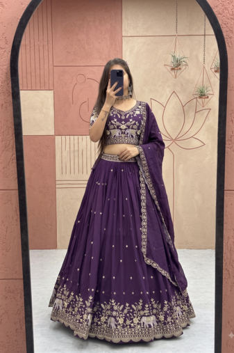 Elephant Threadwork Lehenga Choli Set