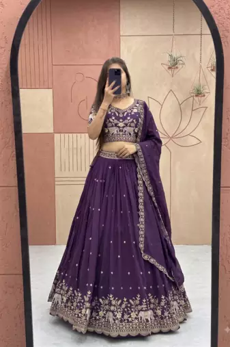 Elephant Threadwork Lehenga Choli Set