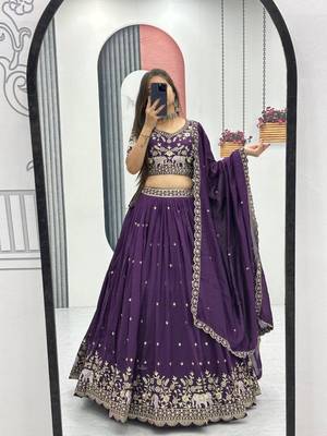 Elephant Threadwork Lehenga Choli Set 1