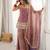 Pink embroidered kurta Palazzo pant with dupatta