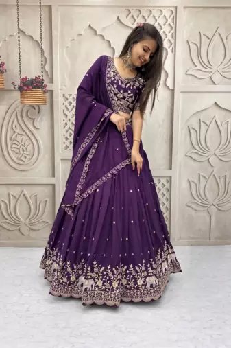 Elephant Threadwork Lehenga Choli Set