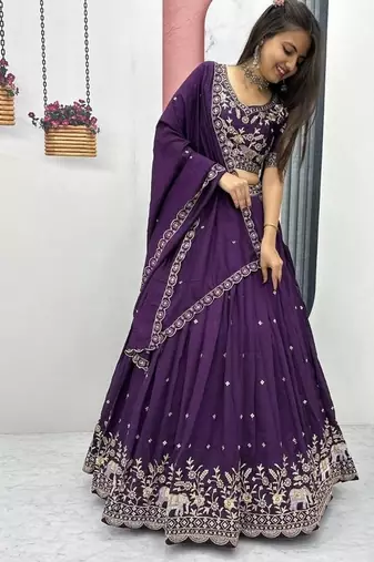 Elephant Threadwork Lehenga Choli Set