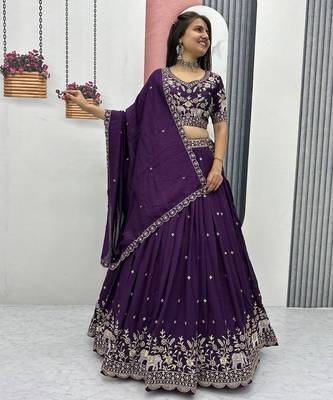 Elephant Threadwork Lehenga Choli Set 4
