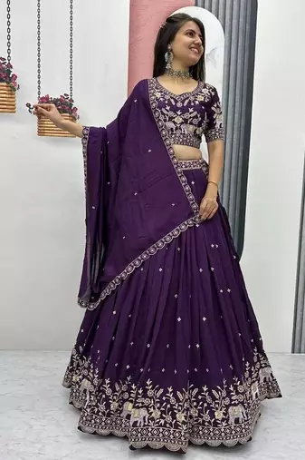 Elephant Threadwork Lehenga Choli Set