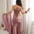 Pink embroidered kurta Palazzo pant with dupatta