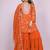 orange fancy georgette kurta set