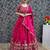 New Trendy Pink Designer Lehenga Choli with Heavy Embroidery Dupatta Set