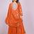 orange fancy georgette kurta set