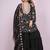 black fancy georgette kurta set