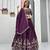 New Trendy Deep Wine Designer Lehenga Choli with Heavy Embroidery Dupatta Set