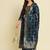 blue fancy cotton silk kurta set