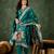 blue fancy organza kurta set