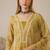 Women's yellow rayon printed straight kurta set with dupatta