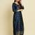 blue fancy cotton silk kurta set