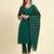 green fancy silk blend kurta set