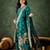 blue fancy organza kurta set