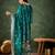 blue fancy organza kurta set