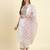 white fancy blended cotton kurta set